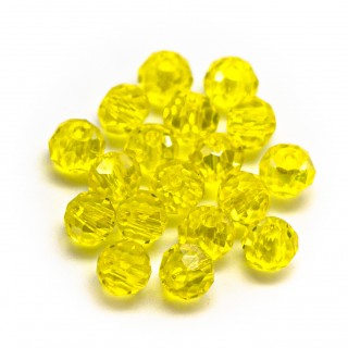 Бусины рондели 4*3мм (желтый прозрачный)